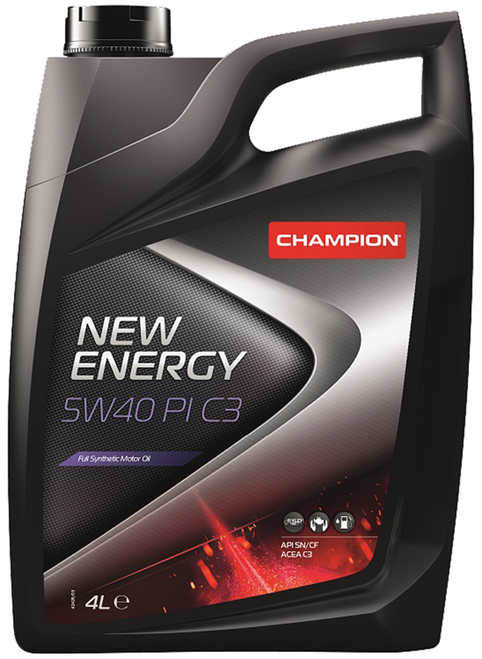 

Моторное масло CHAMPION NEW ENERGY 5W40 PI C3, ACEA: C3-12, API: SN/CF (4л) синт.