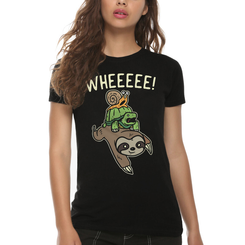 

Футболка женская DS Apparel Ленивец Черепаха и Улитка 549866-1 черная 2XL, Черный, Ленивец Черепаха и Улитка 549866-1