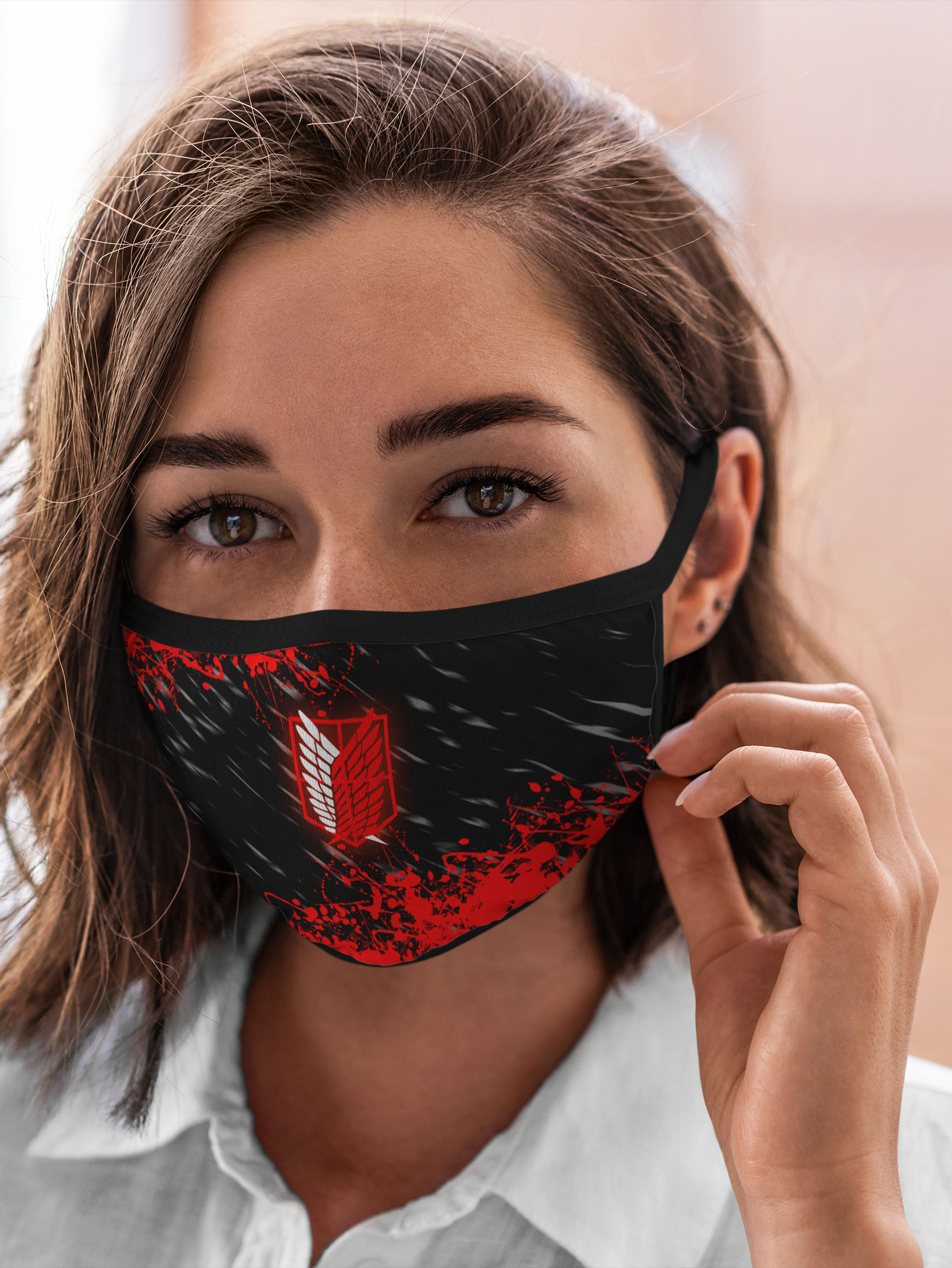 

Многоразовая маска унисекс Burnettie Атака Титанов Red, Атака Титанов Red
