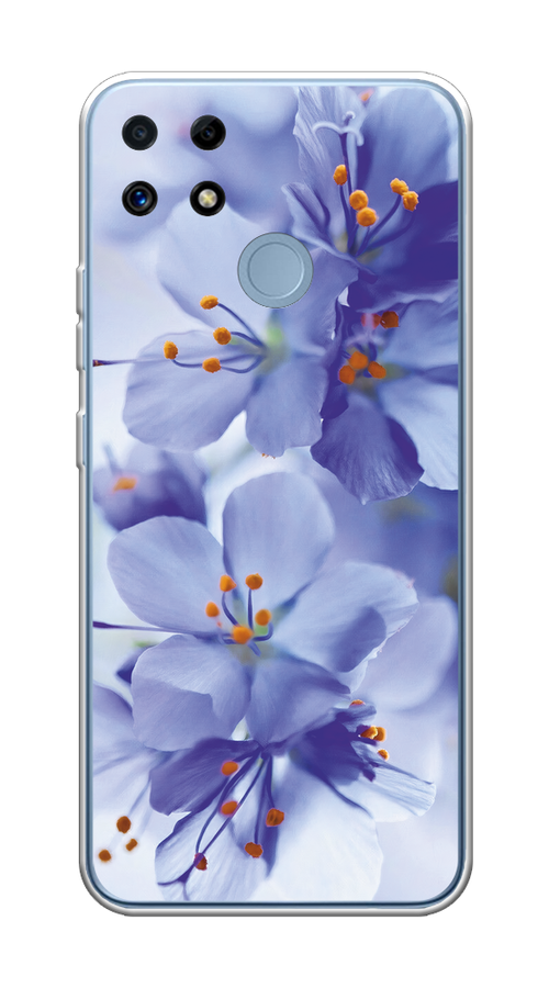 

Чехол на Realme C25/C25s "Фиолетовые цветки", Фиолетовый;синий, 257450-1