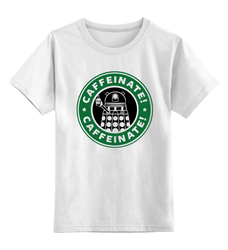 

Футболка детская Printio Daleks (starbucks) цв. белый р. 140, Daleks (starbucks)