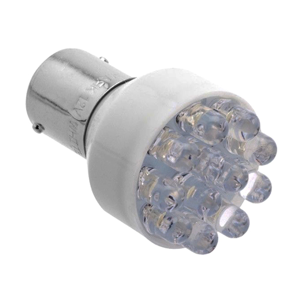 фото Лампа а 12-21, 12 диодов светодиодная s25 ba15s (стоп,габар) 12t25-w\12led маяк