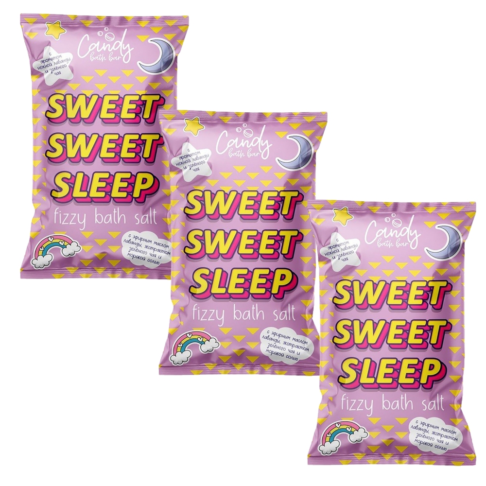 Шипучая соль для ванн Sweet sweet sleep Laboratory Katrin 100 г 3шт