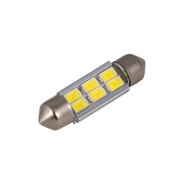 Лампа АС 12, 6 диодов светодиодная T11x36 S8,5 (салон, номерн. знак) 12T11x36-W\6SMD