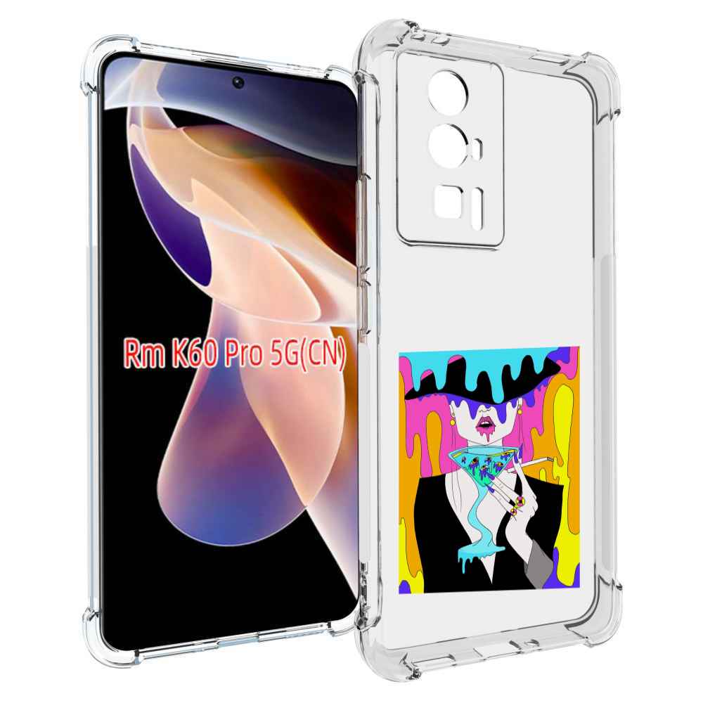 

Чехол MyPads плавленая девушка акварель женский для Xiaomi Redmi K60 Pro, Прозрачный, Tocco