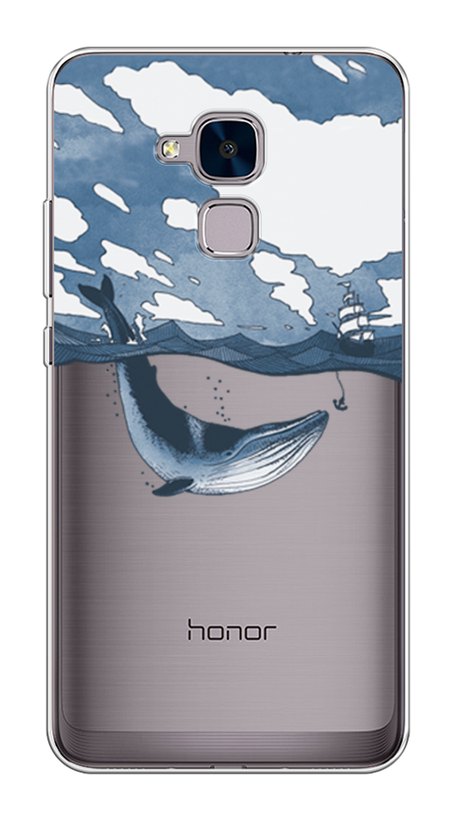 

Чехол на Honor 5C "Большой кит", Синий, 60450-1