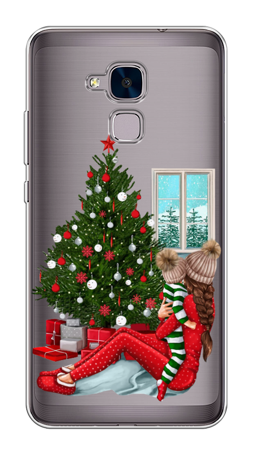 

Чехол на Honor 5C "Новый год с мамой", Красный;зеленый;голубой, 60450-6