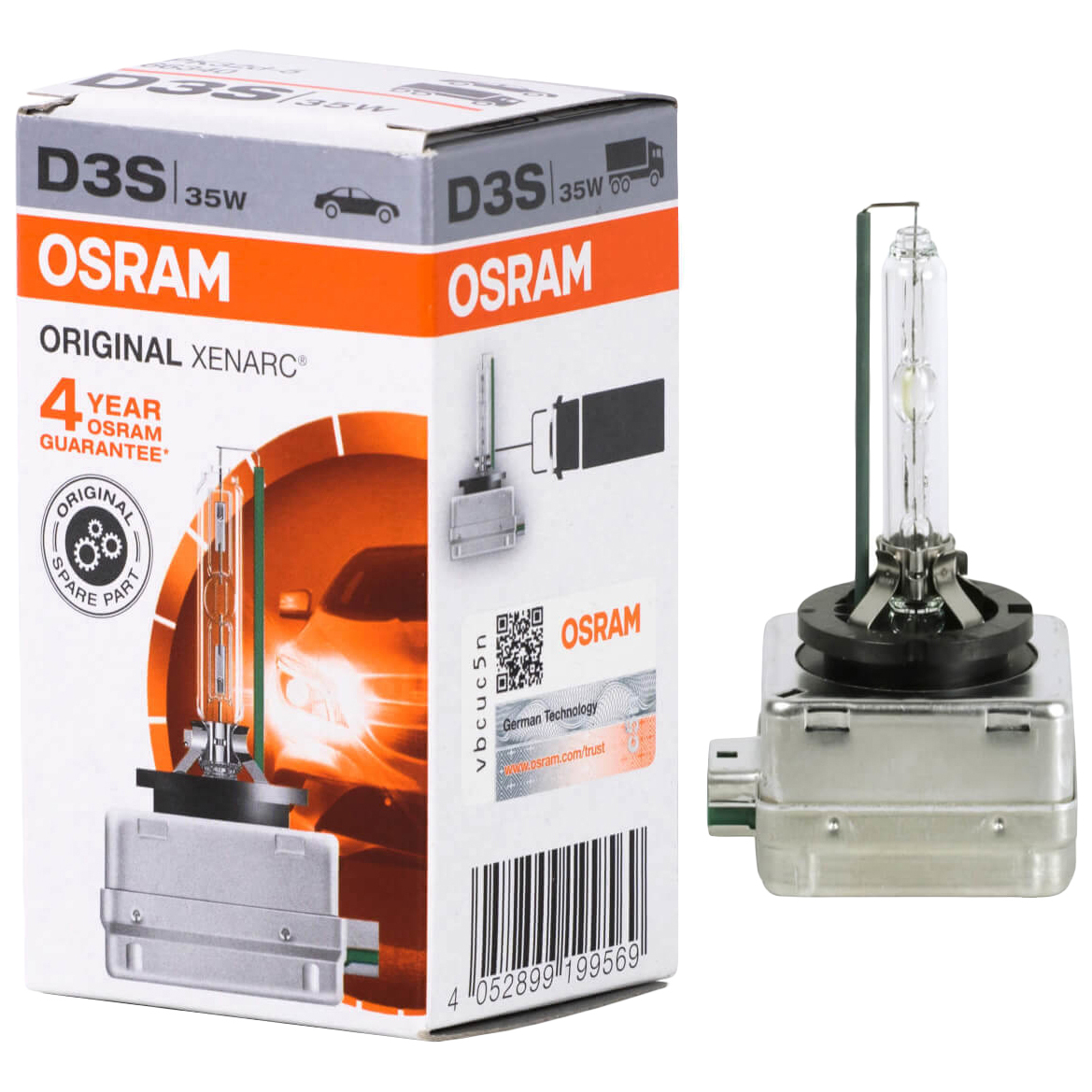 фото Лампа ксеноновая d3s 35w p32d-5 4300k 42v 3200лм блистер (1шт.) original osram