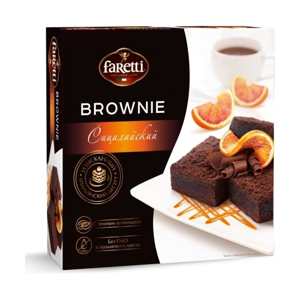 Торт бисквитный Faretti Brownie Сицилийский 350г