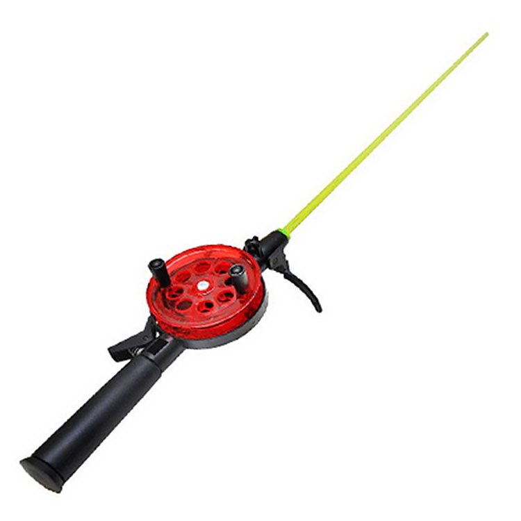 Удочка зимняя Три кита Техно d-65 пластмас ручка хлыст поликарб красная, 1 шт