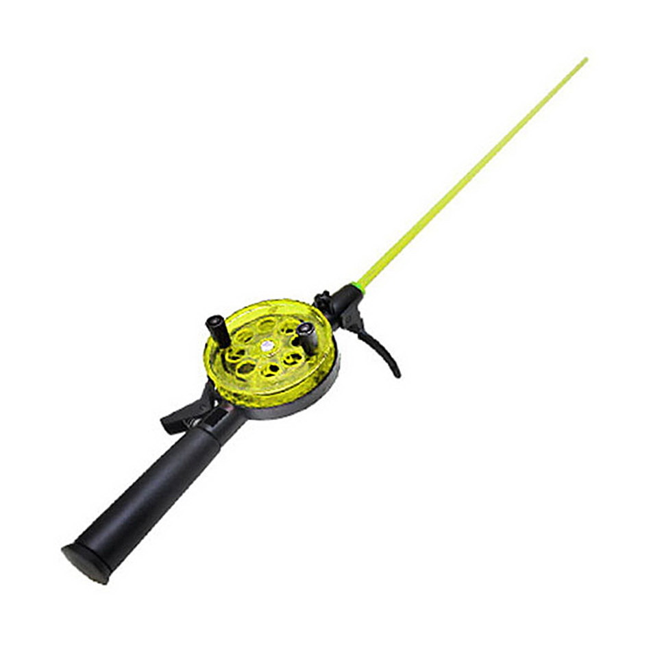 Удочка зимняя Три кита Техно d-65 пластмас ручка хлыст поликарб желтая, 1 шт