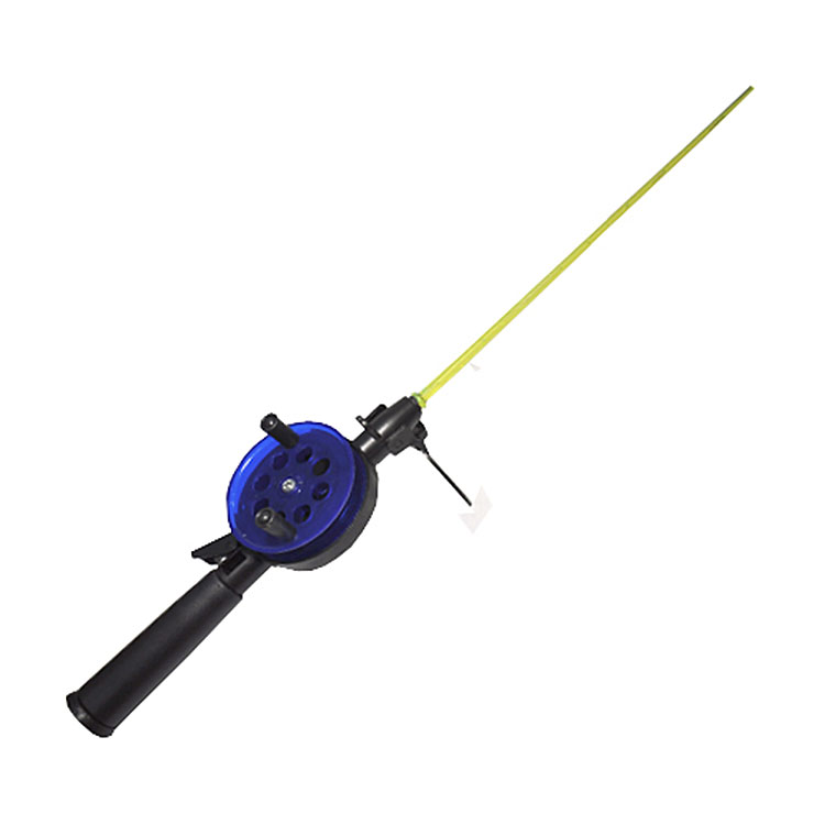 Удочка зимняя Три кита Техно d-65 пластмас ручка хлыст поликарб синяя, 1 шт