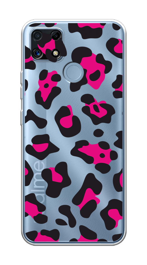 

Чехол на Realme C25/C25s "Pink cow spots", Черный;розовый, 257450-1