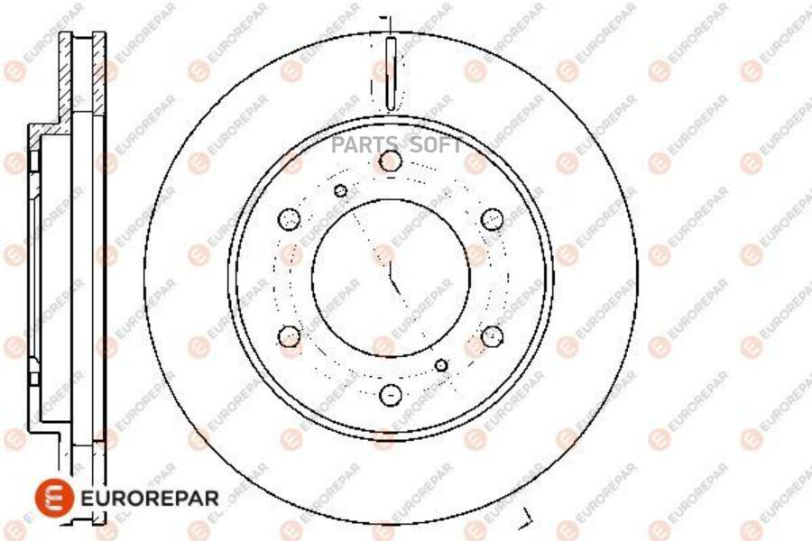 

EUROREPAR 1667855280 Диск тормозной MITSUBISHI L200 2.5DI-D 06 , front, D=294 x 28 1шт