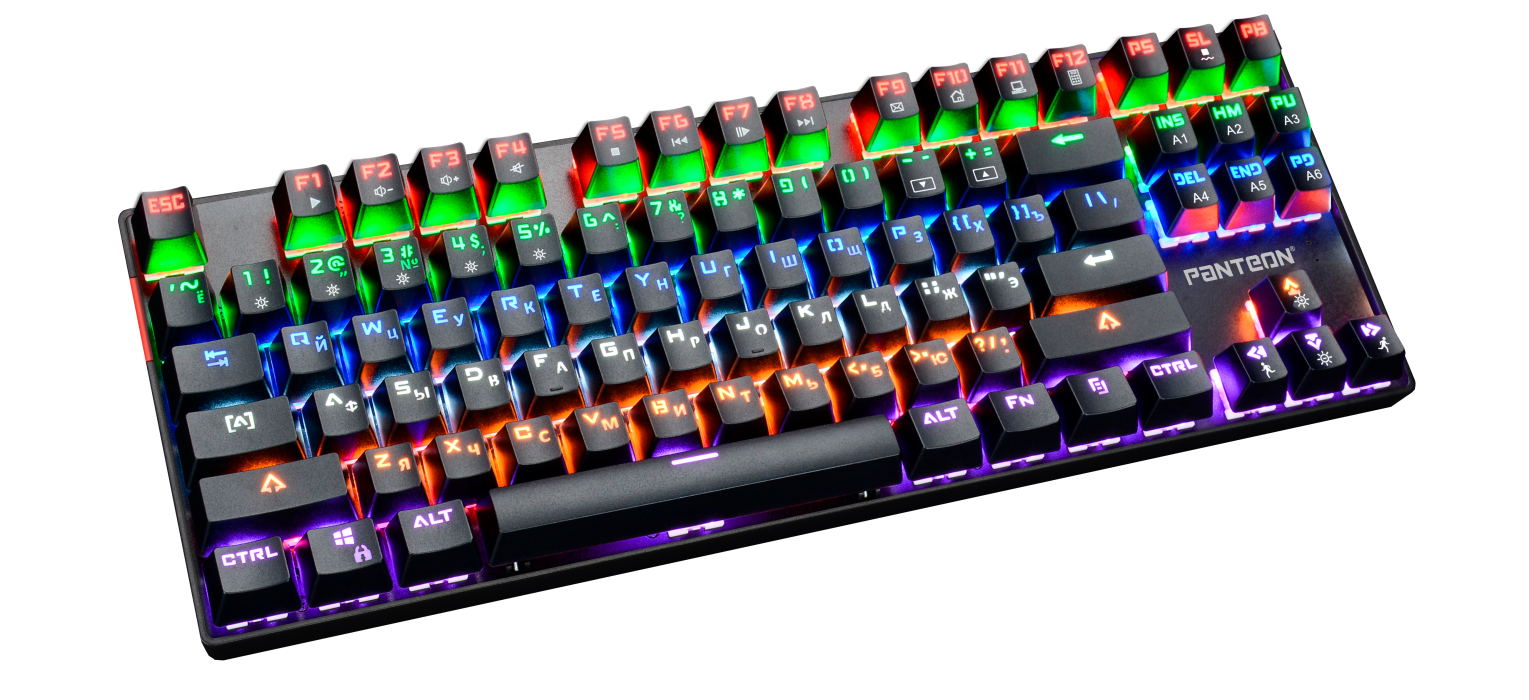 Проводная игровая механическая клавиатура JETACCESS Panteon T4 c LED подсветкой, чёрная (8