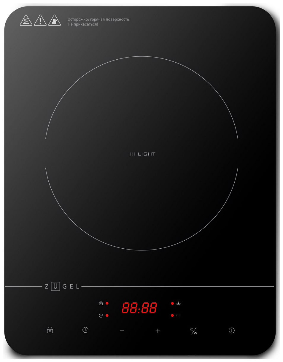 фото Настольная электрическая плитка zugel zehf280b черная