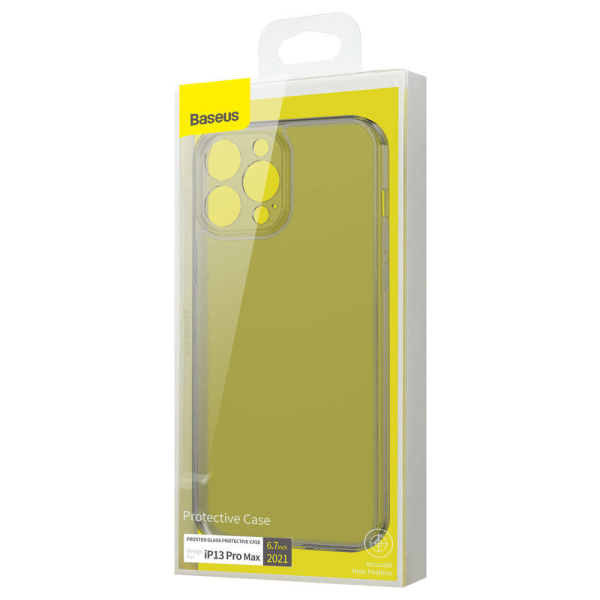 фото Чехол iphone 13 pro max (6.7) frosted glass protective case baseus черный