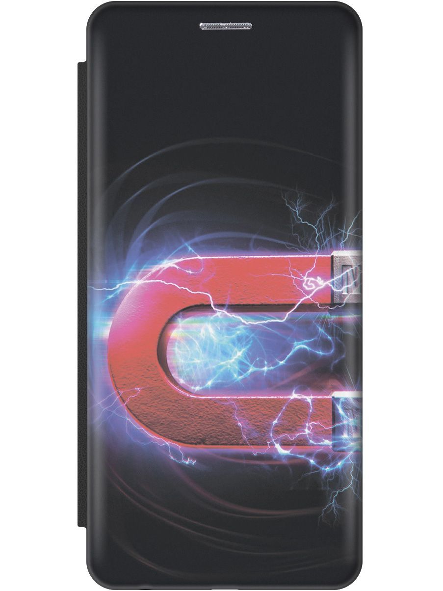 

Чехол-книжка на realme C30 c принтом "Южный полюс магнита" черный, Голубой;красный, 1568500
