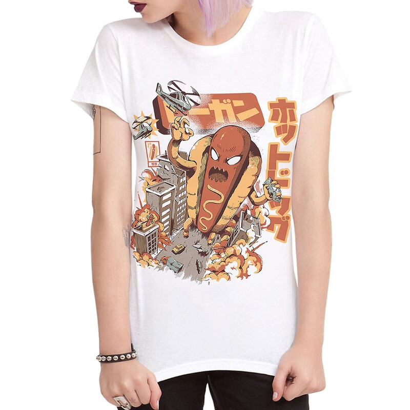 

Футболка женская DS Apparel Монстр Хот Дог Атакует 964201-1 белая 3XL, Белый, Монстр Хот Дог Атакует 964201-1