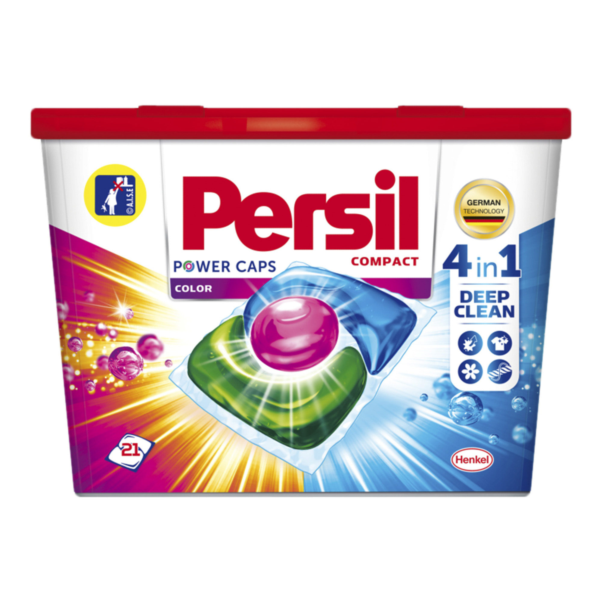 

Капсулы Persil Power Caps Color 4 в 1 для цветного белья 21 шт.