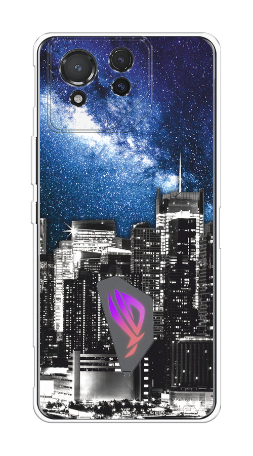 

Чехол на Asus ROG Phone 8 "Космический Нью-Йорк", Синий;серый, 45150-1