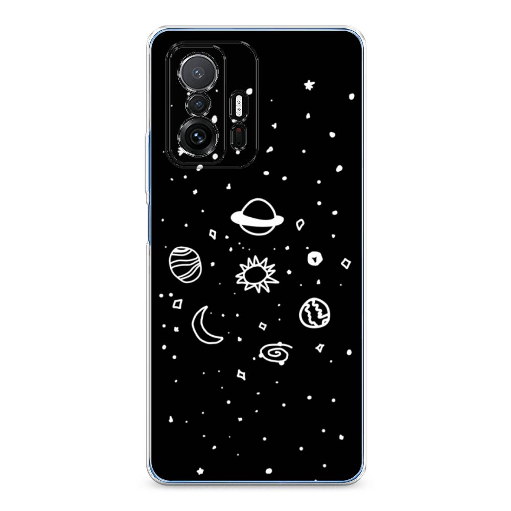 

Чехол на Xiaomi Mi 11T/11T Pro "Дудл солнечной системы", Бежевый;серый, 311250-2