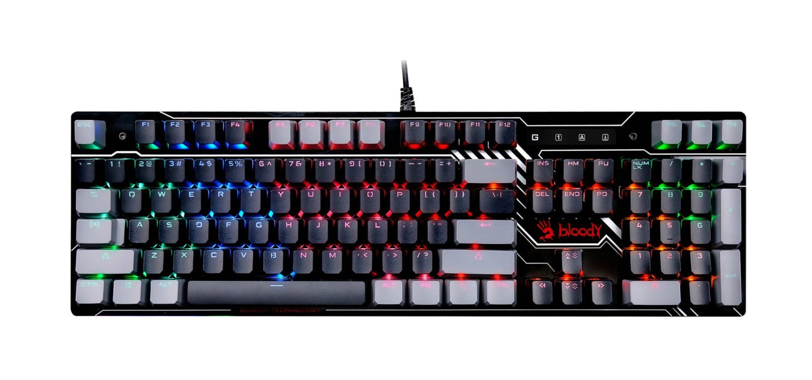 фото Игровая клавиатура a4tech bloody b808n black/gray