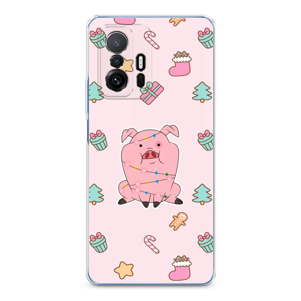 

Чехол на Xiaomi Mi 11T/11T Pro "Розовая свинка", Розовый;зеленый, 311250-5