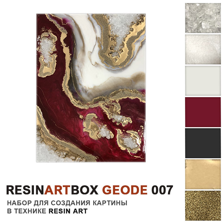 фото Набор срез камня смолой resinartbox geode 007, ra-0136/007