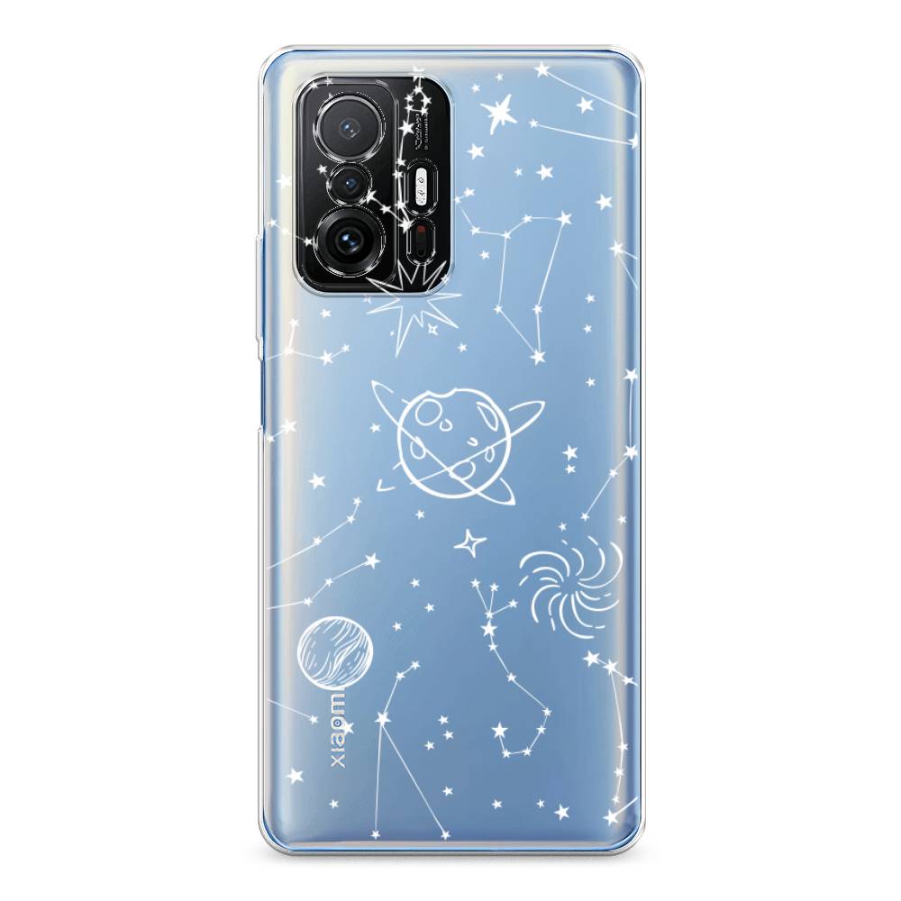 

Чехол на Xiaomi Mi 11T"Планеты в космосе", Белый, 311250-2
