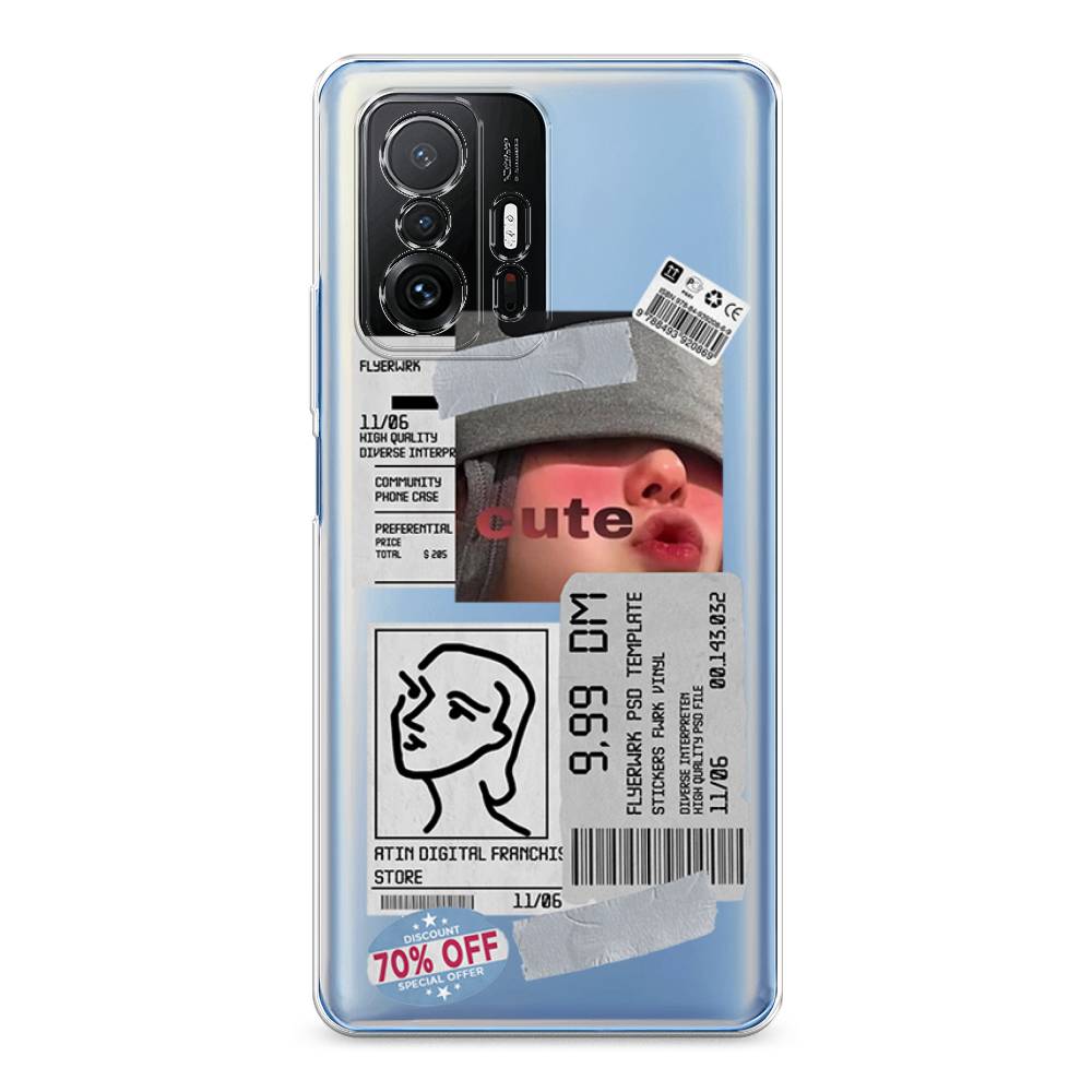 

Чехол на Xiaomi Mi 11T/11T Pro "Cute girl collage", Розовый;серый;голубой, 311250-6