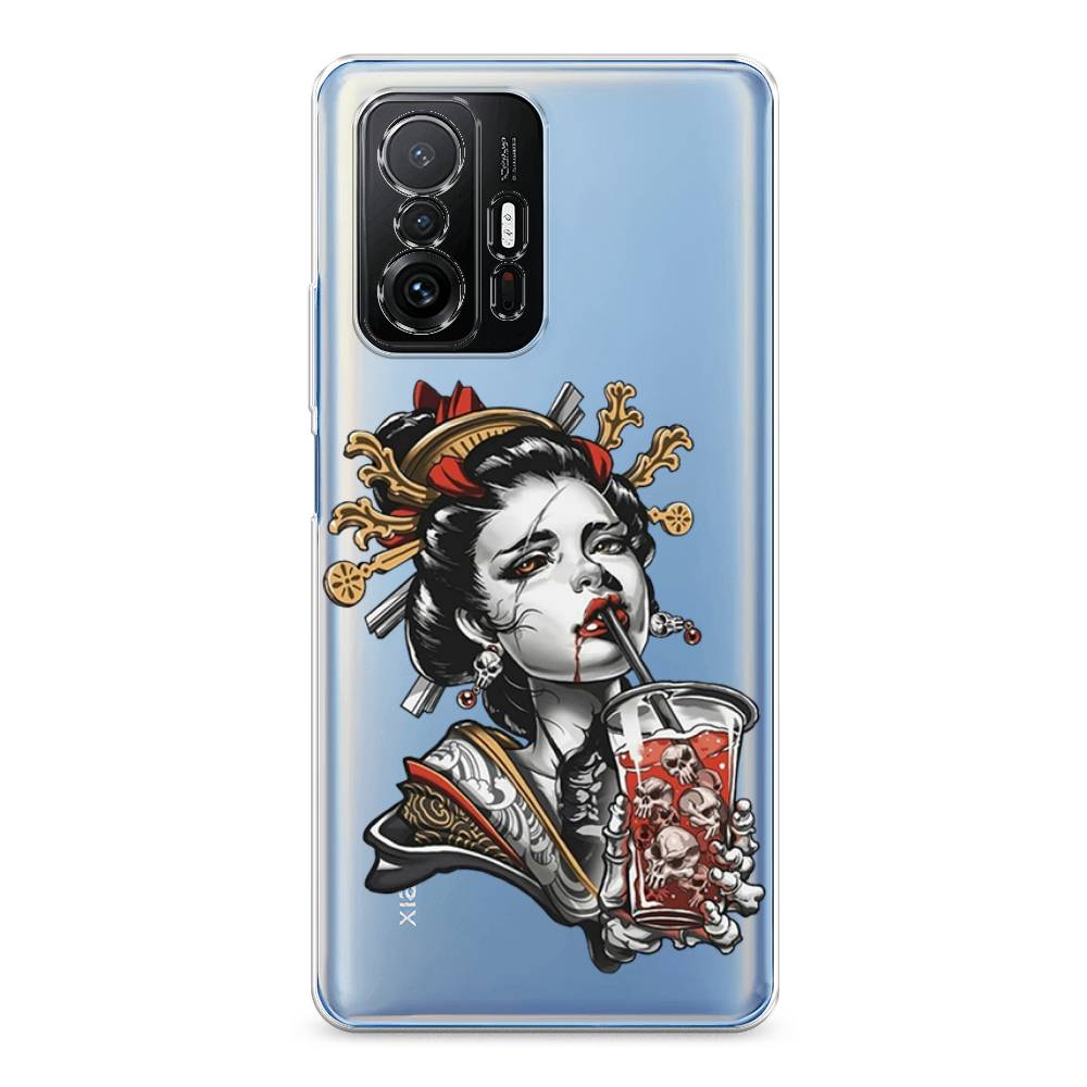 

Чехол на Xiaomi Mi 11T/11T Pro "Опасная гейша", Красный;черный;серый, 311250-4
