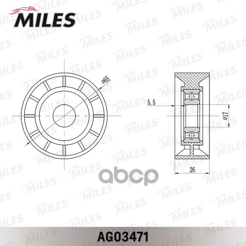 

MILES Ролик ремня приводного SKODA OCTAVIA (5E) 1.6