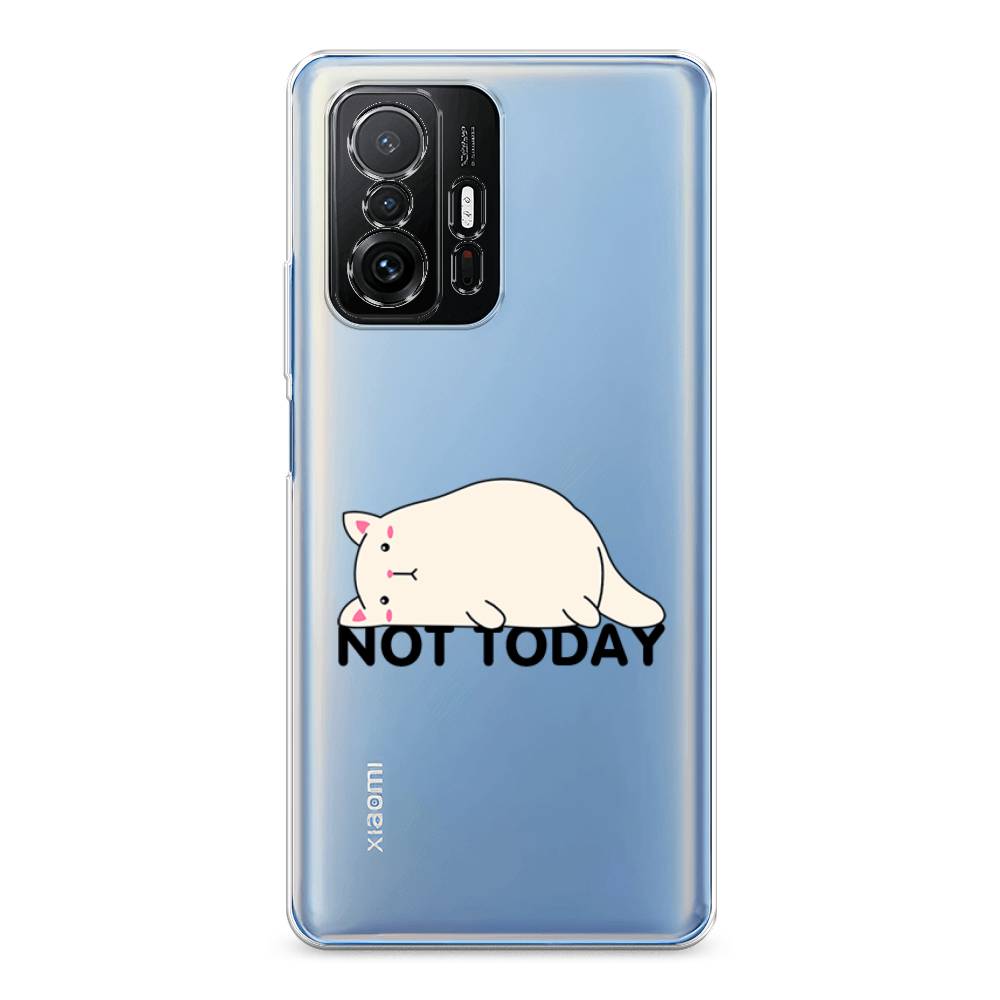 

Чехол на Xiaomi Mi 11T/11T Pro "Cat not today", Белый;розовый;черный, 311250-1