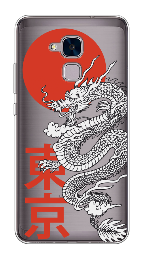 

Чехол на Honor 5C "Китайский дракон", Черный;красный;белый, 60450-1