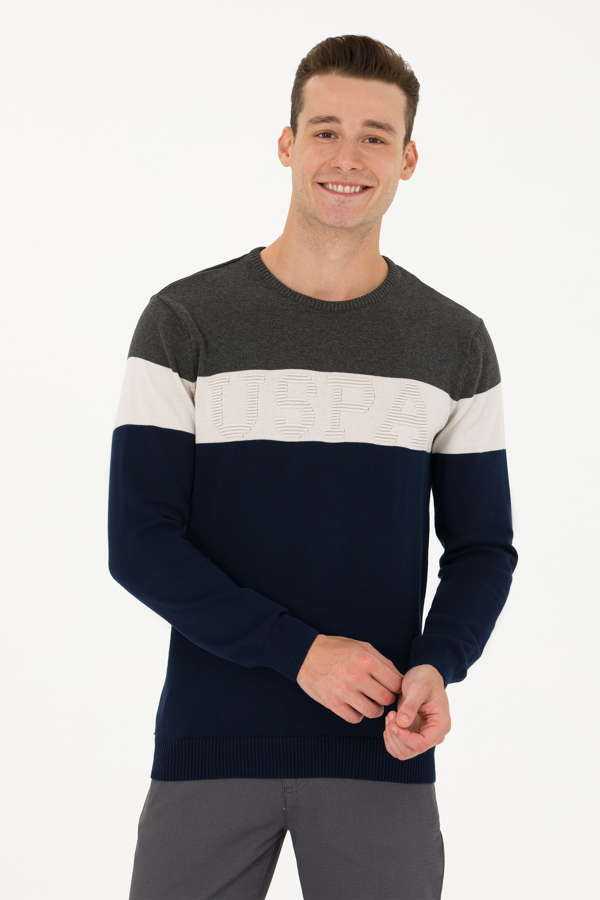 

Джемпер мужской US Polo G081GL0TK0WONER синий XL, G081GL0TK0WONER