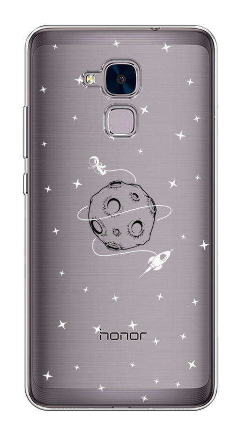 

Чехол на Honor 5C "Полет вокруг луны", Белый;серый;черный, 60450-2