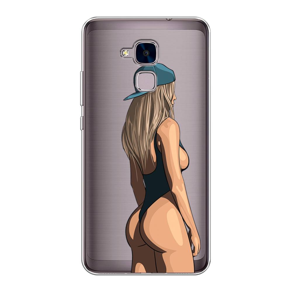 

Чехол на Honor 5C "Девушка в черном купальнике", Зеленый;бежевый;черный, 60450-6