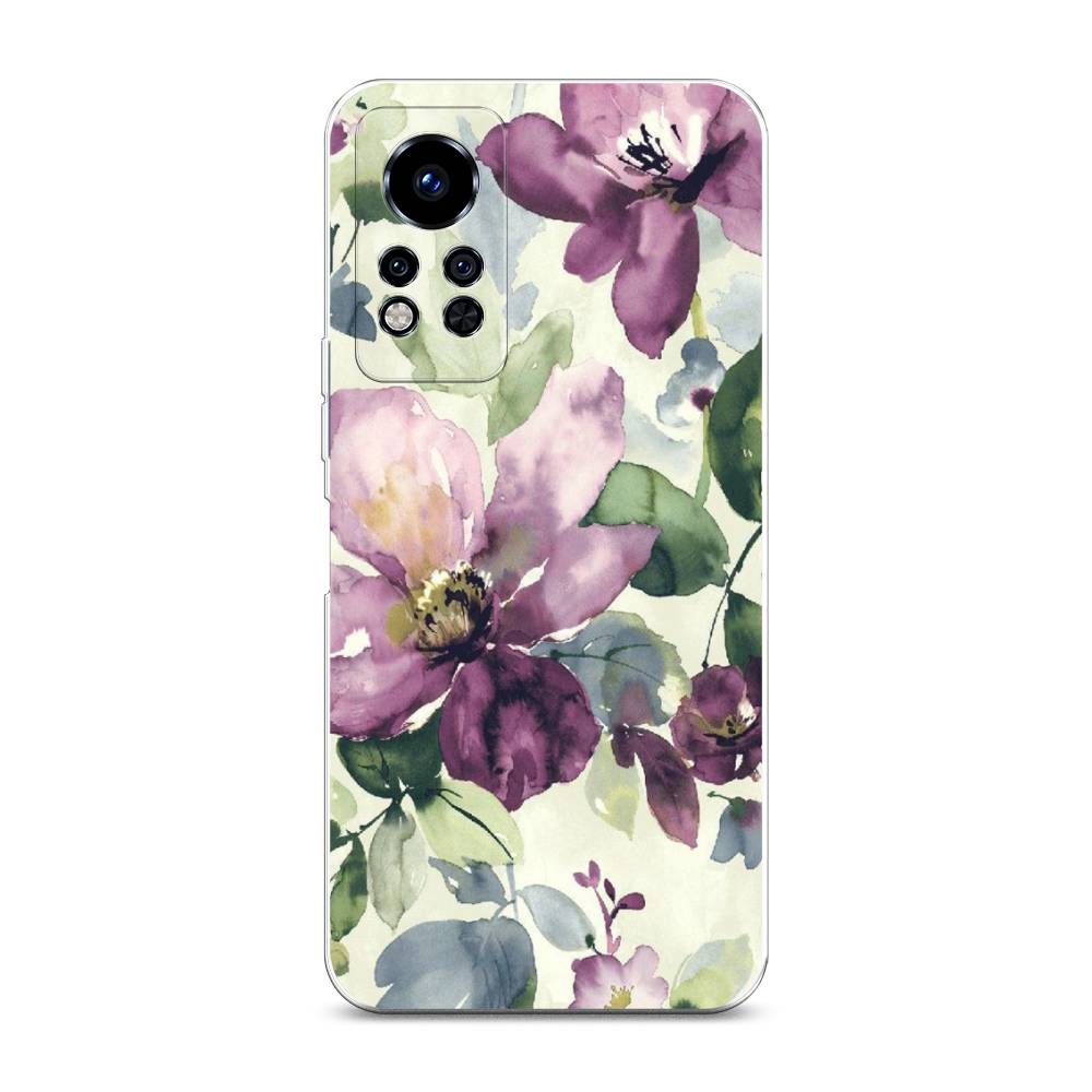 

Чехол Awog на Infinix Note 12i 2022 / Инфиникс Нот 12i 2022 "Сиреневые цветы-акварель", Фиолетовый