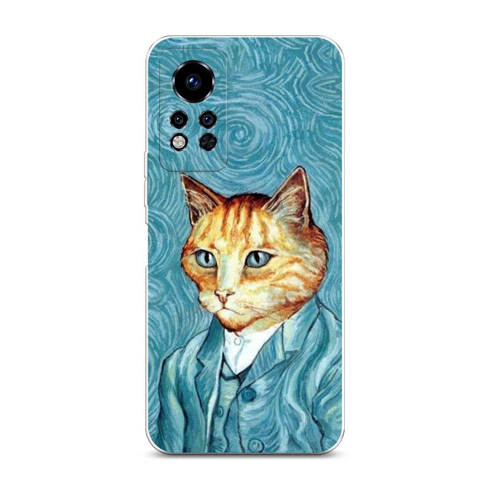 

Чехол Awog на Infinix Note 12i 2022 / Инфиникс Нот 12i 2022 "Кот Ван Гог", Голубой;коричневый