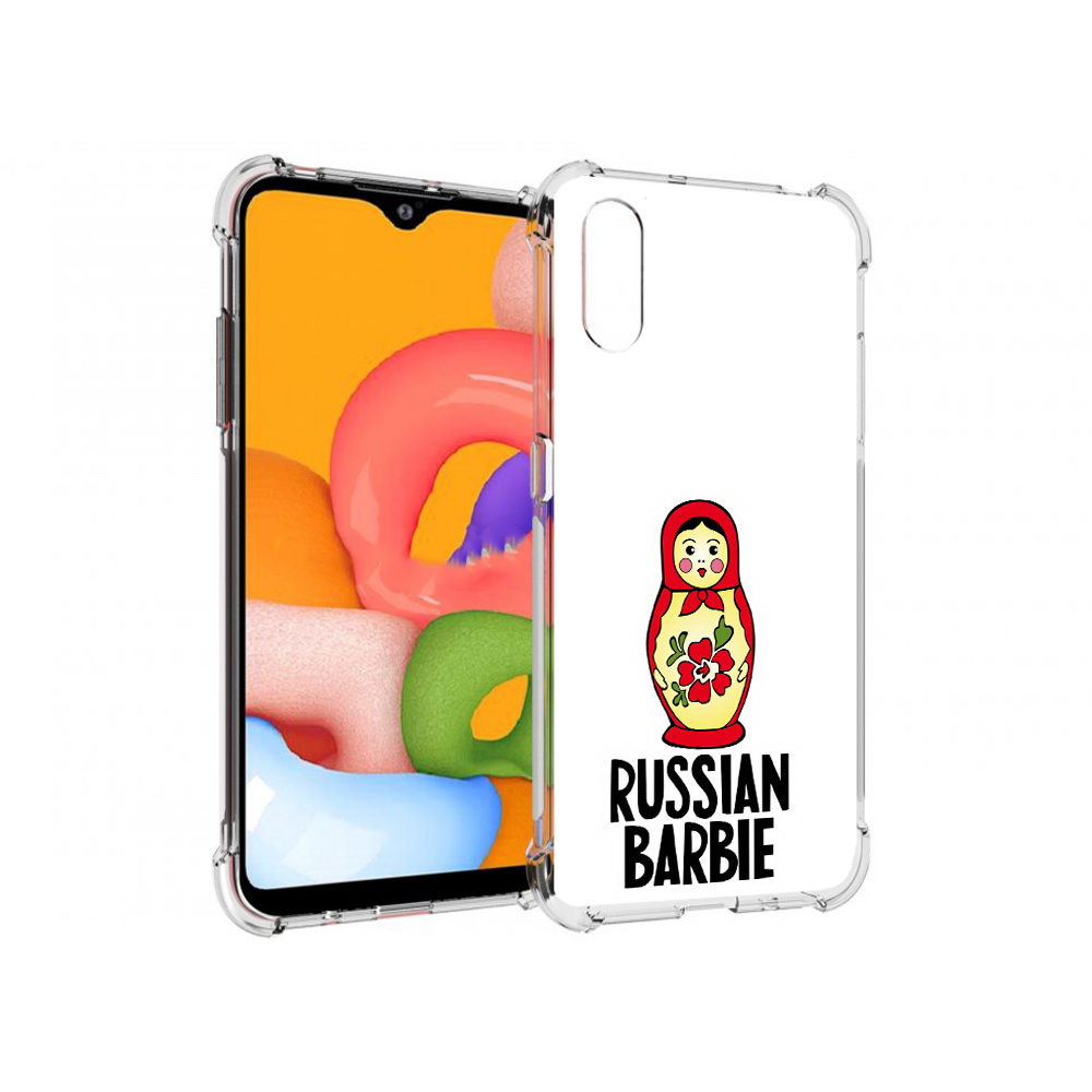 

Чехол MyPads Tocco для Samsung Galaxy A01 матрешка (PT144711.509.459), Прозрачный, Tocco
