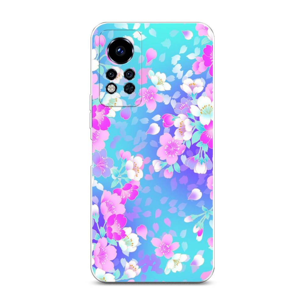 

Чехол Awog на Infinix Note 12i 2022 / Инфиникс Нот 12i 2022 "Яблоневые цветы", Голубой;розовый;белый