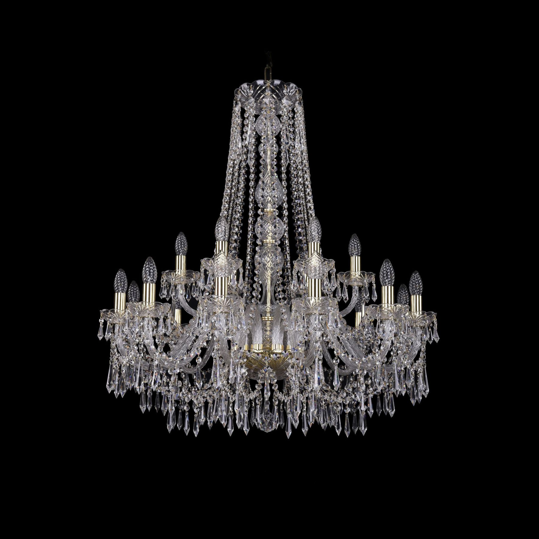 фото Хрустальная люстра 1403/12+6/300/h-95 g bohemia ivele crystal