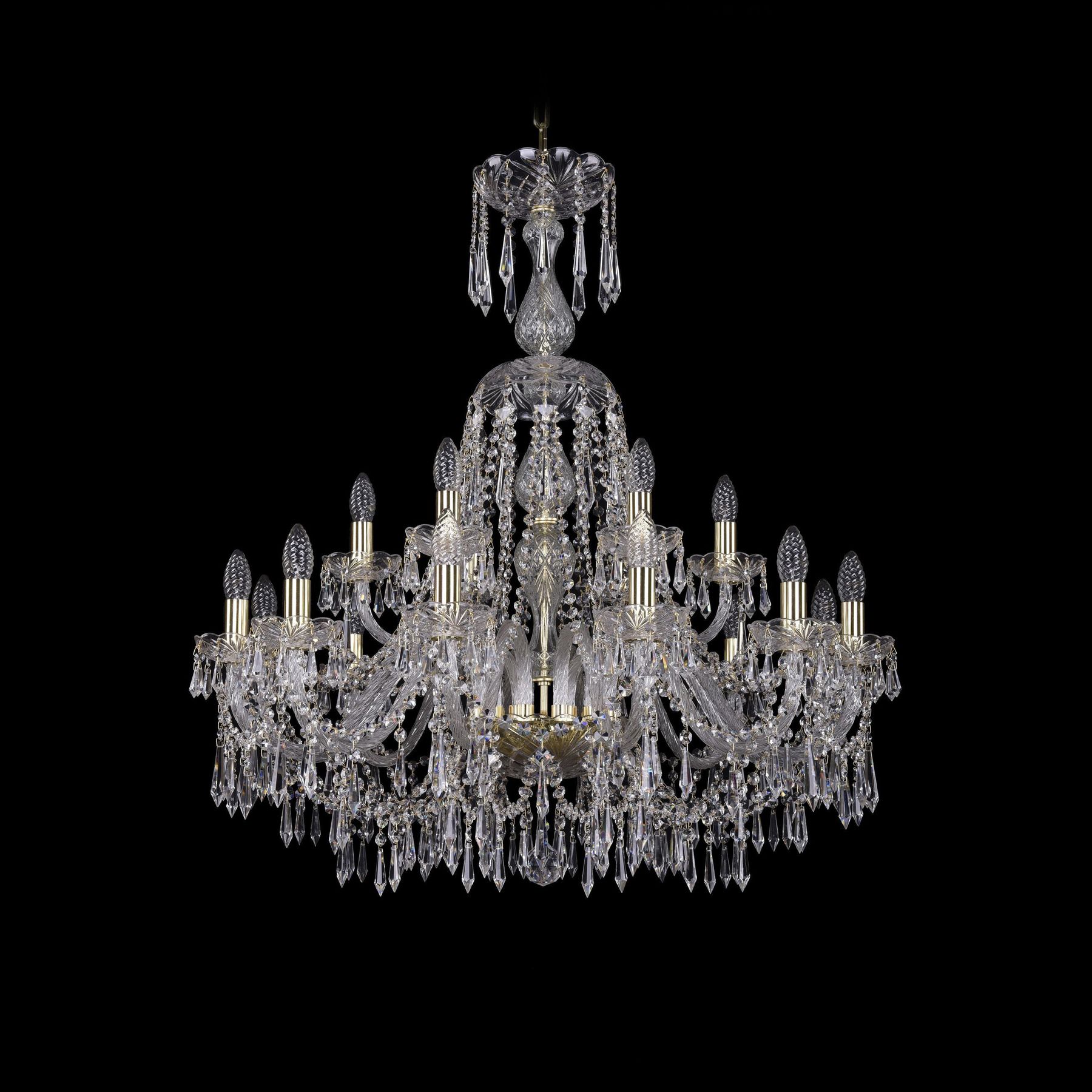 фото Хрустальная люстра 1403/12+6/300/xl-95 g bohemia ivele crystal