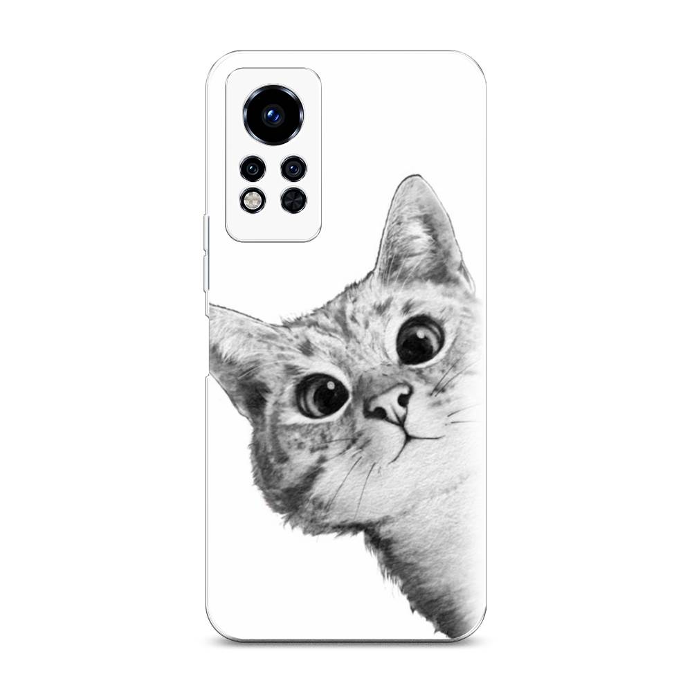 

Чехол Awog на Infinix Note 12i 2022 / Инфиникс Нот 12i 2022 "Кот рисунок черно-белый", Черный