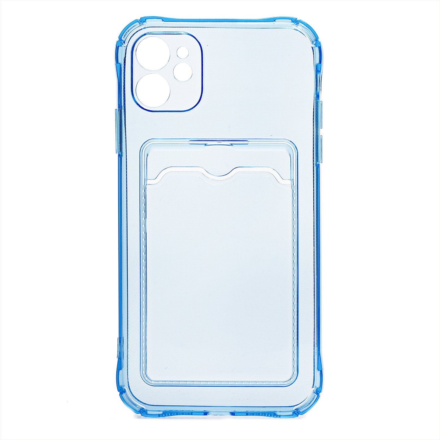 

Чехол iPhone 11 силиконовый с картхолдером <синий>