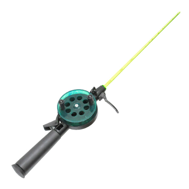 Удочка зимняя Три кита Техно d-65 пластмас ручка хлыст стекло-но зеленая, 1 шт