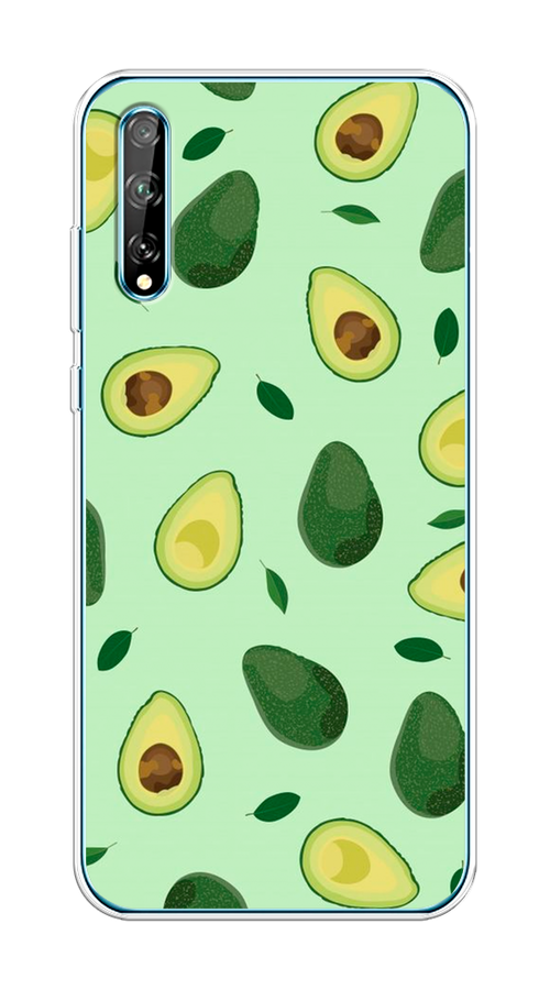 

Чехол на Huawei Y8p/P Smart S "Blue avocado", Коричневый;зеленый, 6103550-1