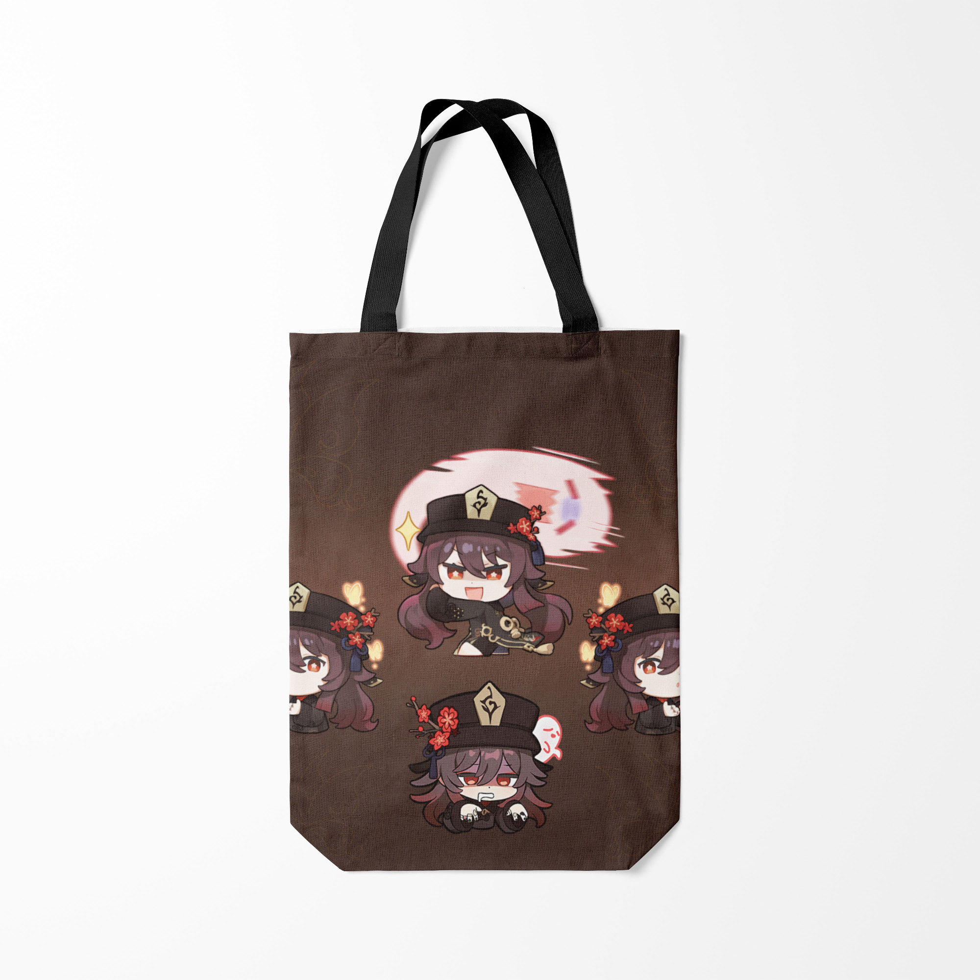 

Сумка шoппер унисекс Burnettie Hu Tao Chibi Genshin, коричневый, Hu Tao Chibi Genshin