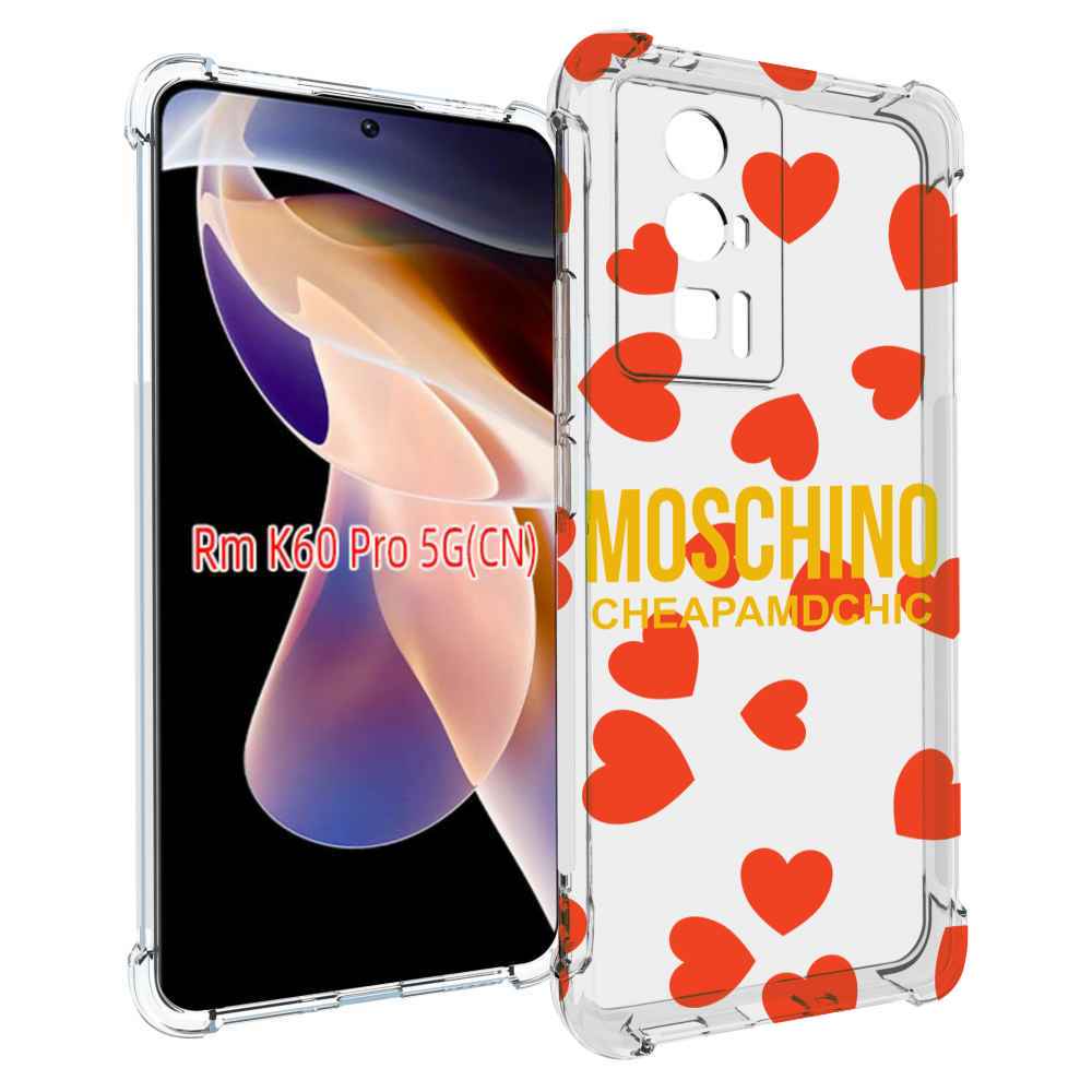 

Чехол MyPads сердца-москино для Xiaomi Redmi K60 Pro, Прозрачный, Tocco